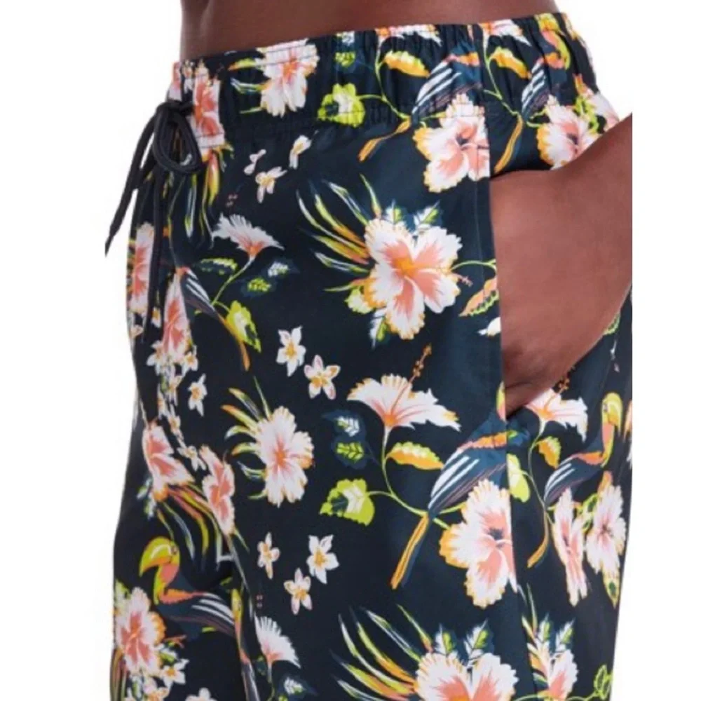 Men’s George Hawaiian Hibiscus Floral Swim Shorts